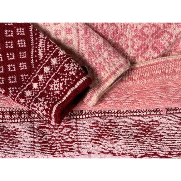 Dale of Norway Peace Knit Sweater Qtr Zip Womens Medium Pink 100% New Wool - Picture 13 of 15